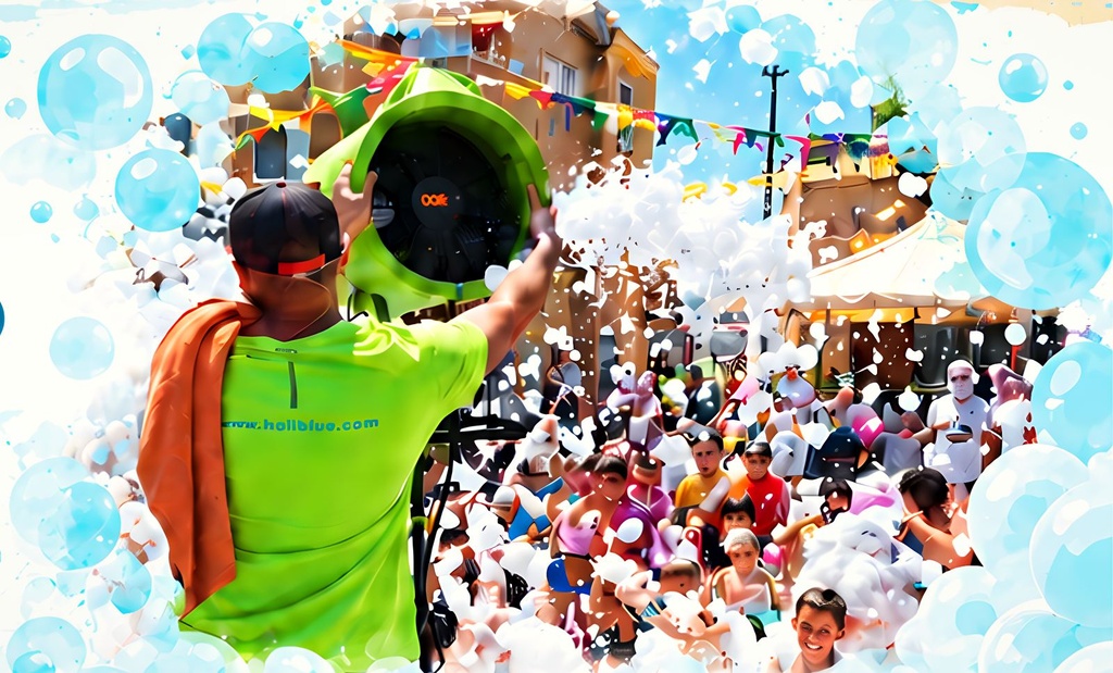 Festa d'escuma de colors